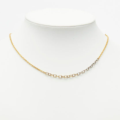 Louis Vuitton Necklace Logo Mania Gold Silver Plated Metal