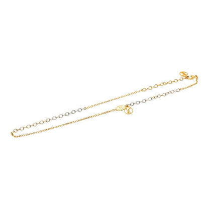 Louis Vuitton Necklace Logo Mania Gold Silver Plated Metal