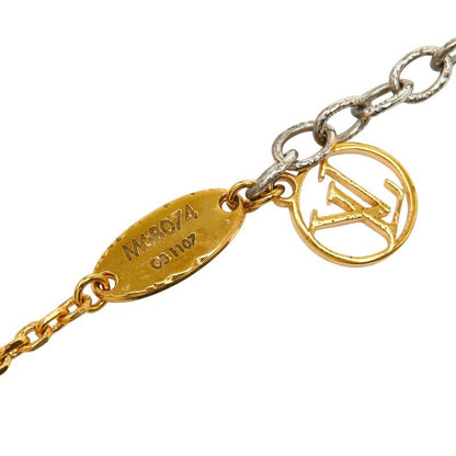 Louis Vuitton Necklace Logo Mania Gold Silver Plated Metal