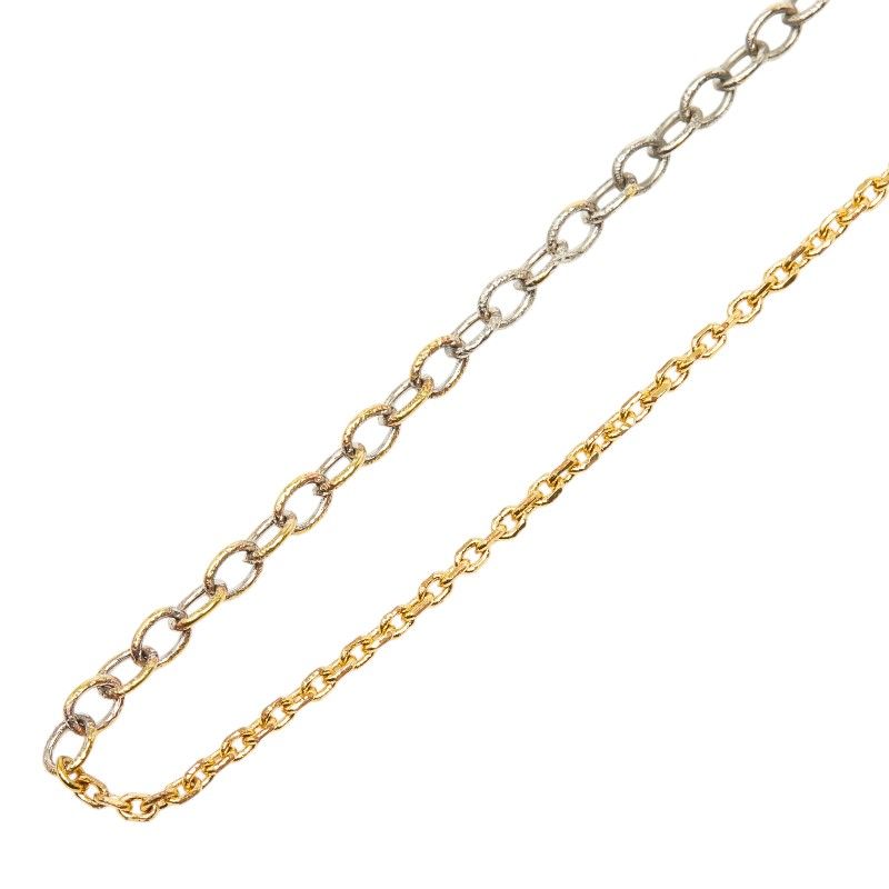 Louis Vuitton Necklace Logo Mania Gold Silver Plated Metal