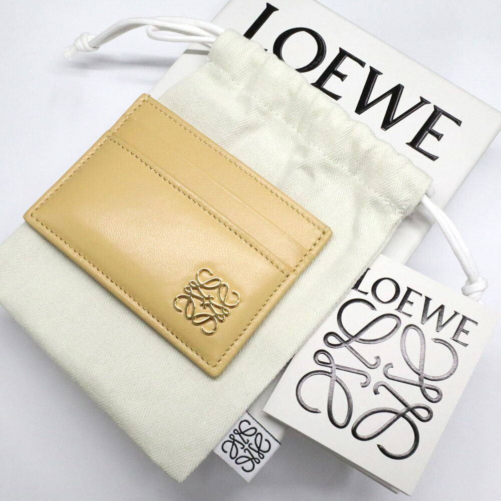 Loewe Puffer Anagram Plain Card Holder Dark Butterfly Leather