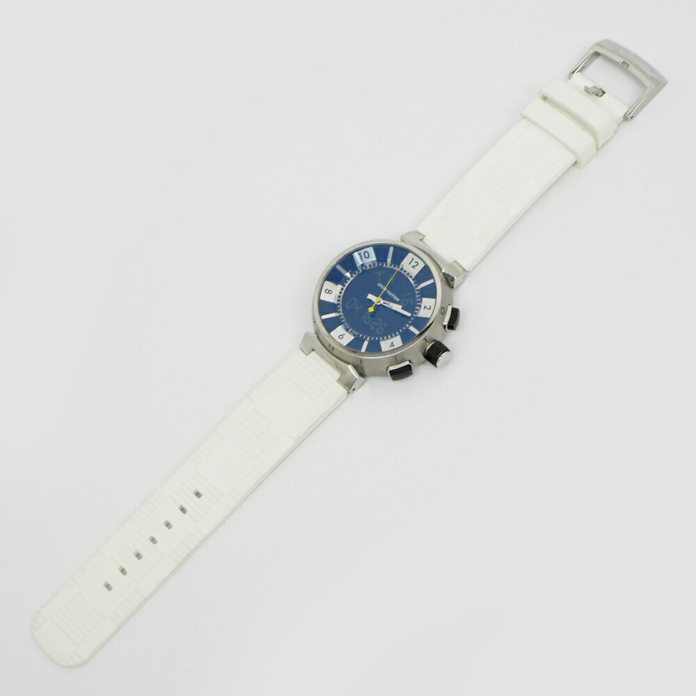 Louis Vuitton Tumble in Black Dial Stainless Steel Rubber Quartz Watch Battery