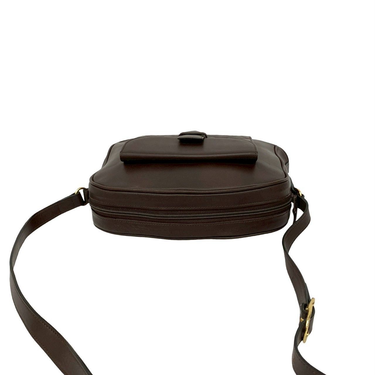 Saint Laurent Yves Vintage Quilted Leather Shoulder Bag Pochette Brown