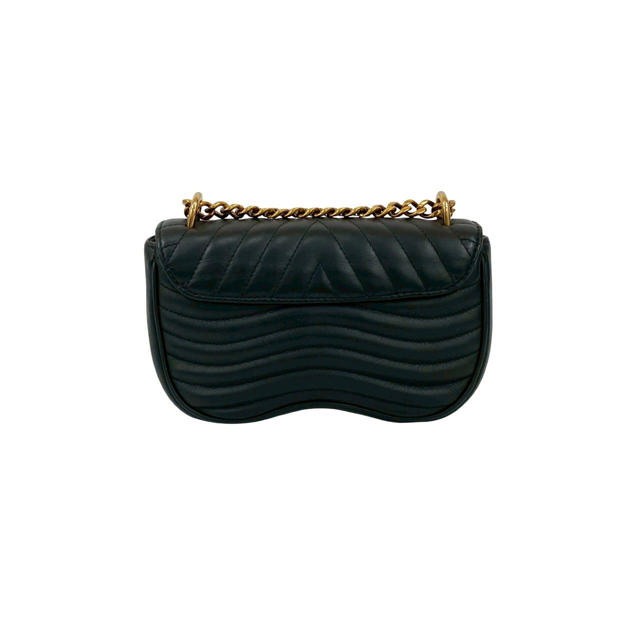 Louis Vuitton Chain PM New Wave Leather 2-Way Shoulder Bag Black