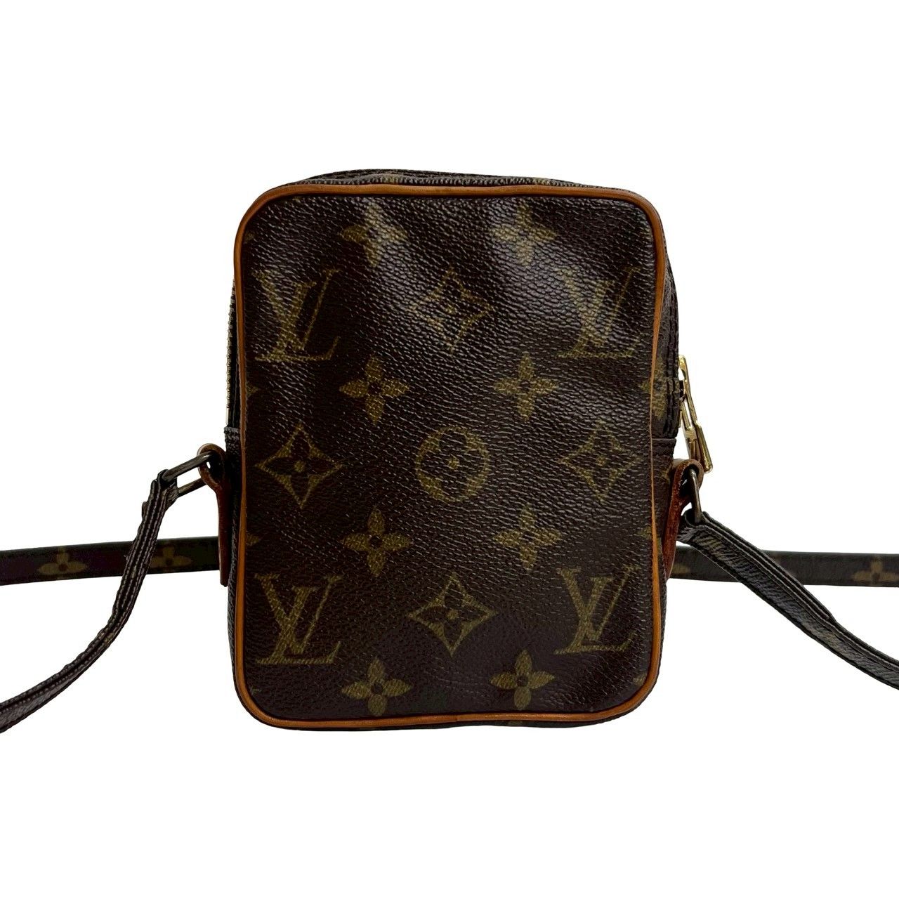Louis Vuitton Vintage Mini Danube Monogram Leather Shoulder Bag Pochette Brown