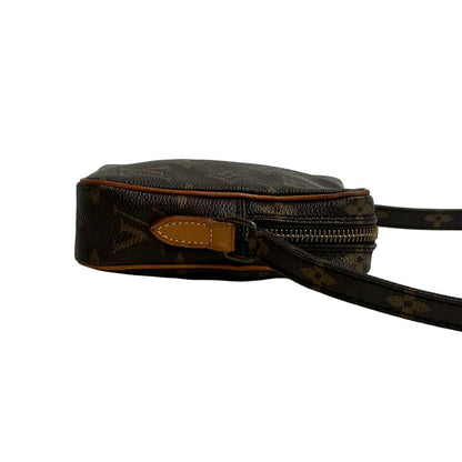 Louis Vuitton Vintage Mini Danube Monogram Leather Shoulder Bag Pochette Brown