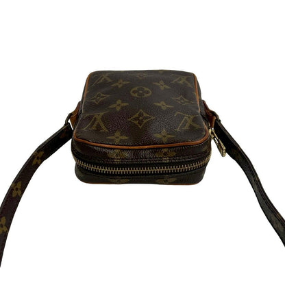 Louis Vuitton Vintage Mini Danube Monogram Leather Shoulder Bag Pochette Brown
