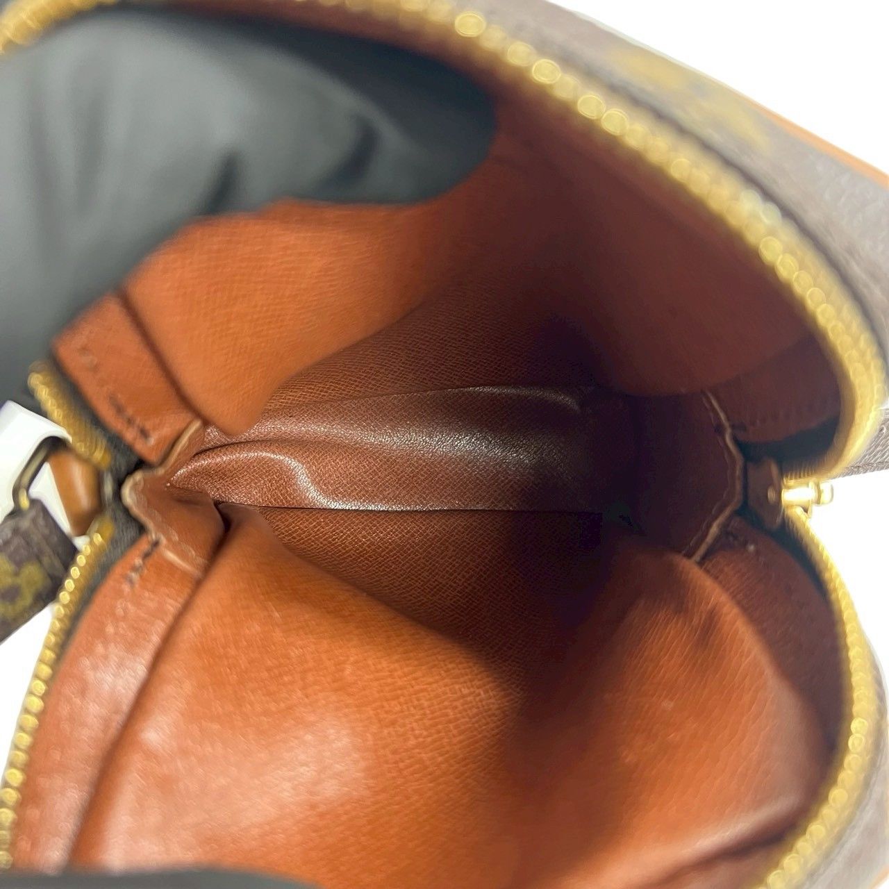 Louis Vuitton Vintage Mini Danube Monogram Leather Shoulder Bag Pochette Brown