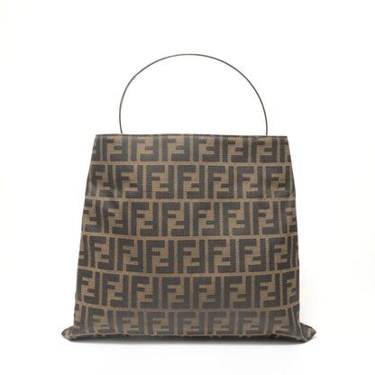 Fendi Handbag Zucca Canvas Metal Handle