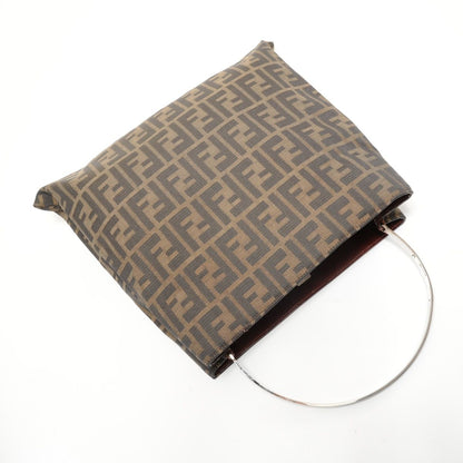 Fendi Handbag Zucca Canvas Metal Handle