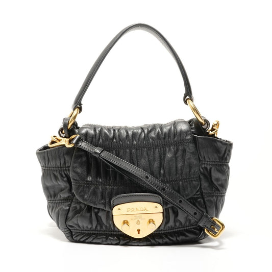 Prada Handbag Leather Black