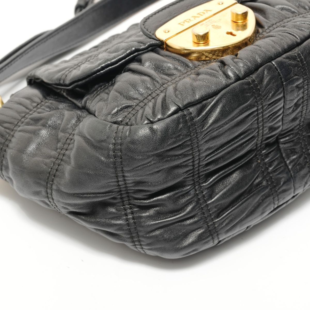 Prada Handbag Leather Black