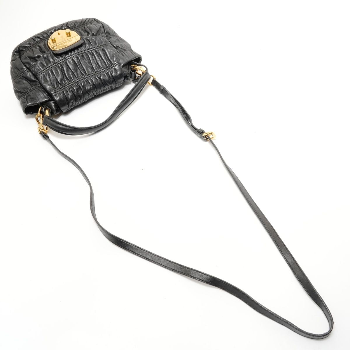 Prada Handbag Leather Black