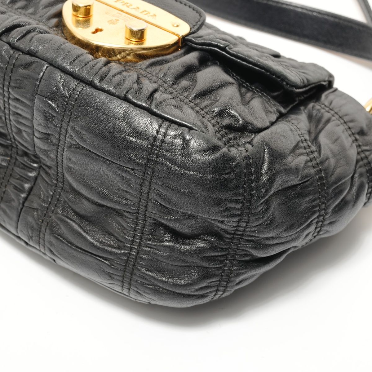 Prada Handbag Leather Black