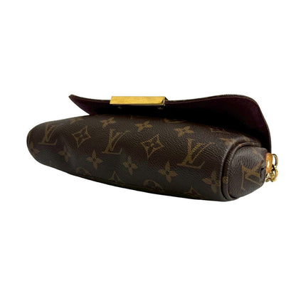 Louis Vuitton Favorite PM Monogram Leather 2-Way Shoulder Bag Brown