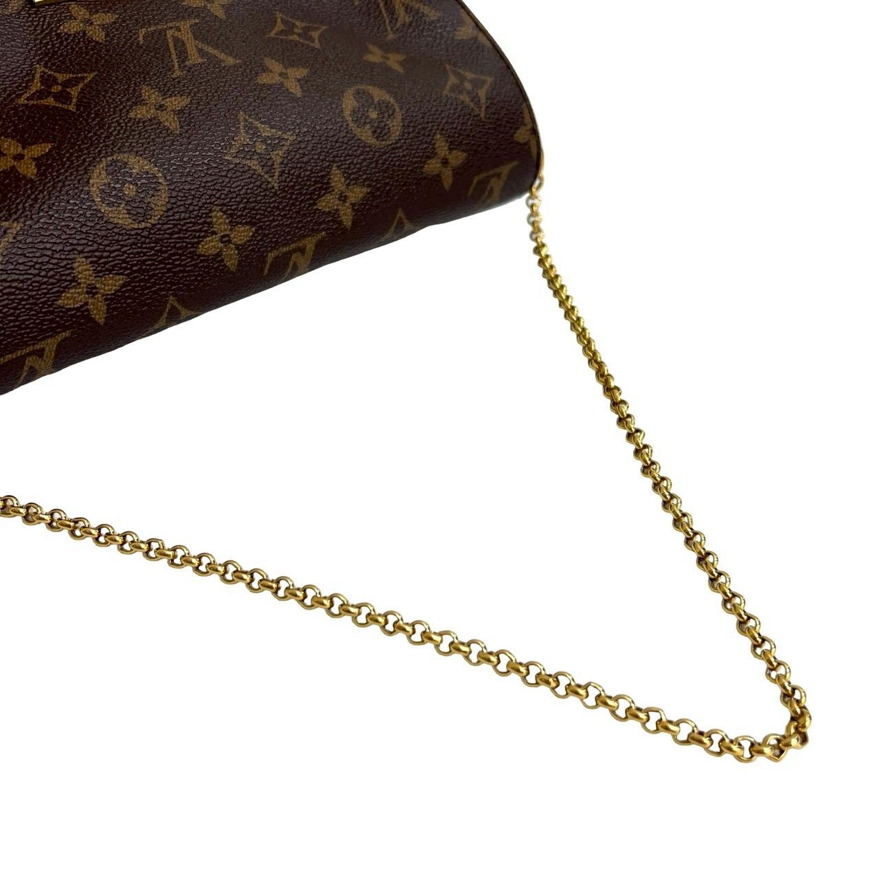 Louis Vuitton Favorite PM Monogram Leather 2-Way Shoulder Bag Brown