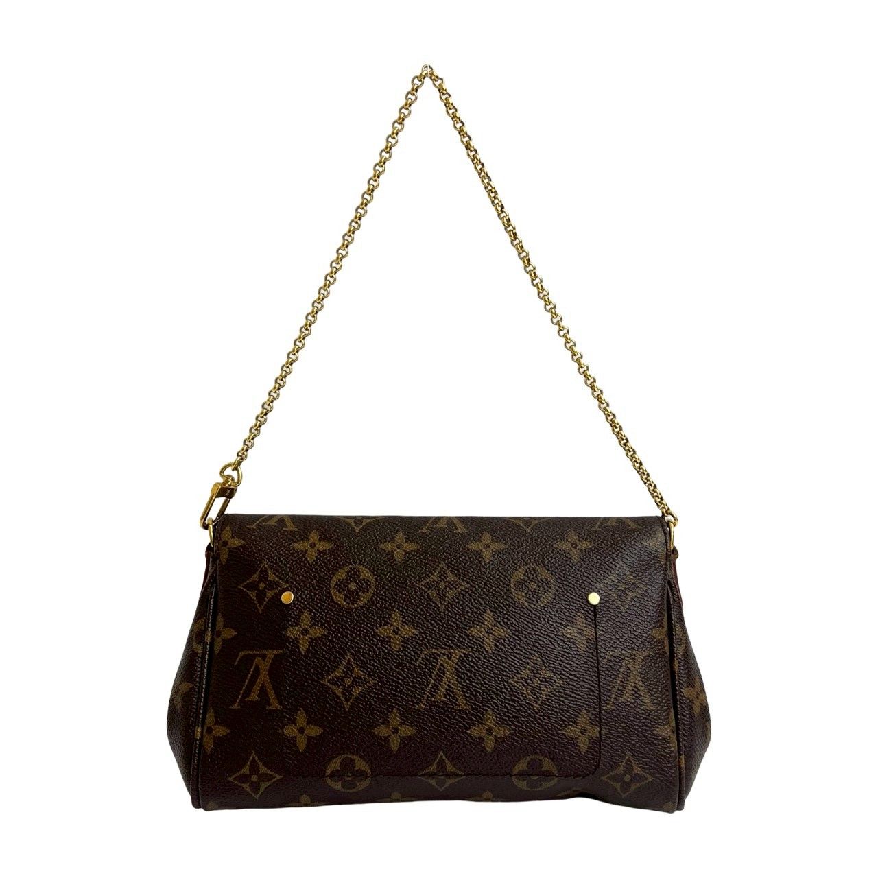 Louis Vuitton Favorite PM Monogram Leather 2-Way Shoulder Bag Brown