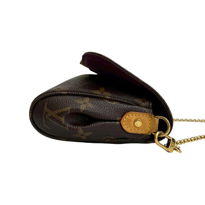 Louis Vuitton Favorite PM Monogram Leather 2-Way Shoulder Bag Brown