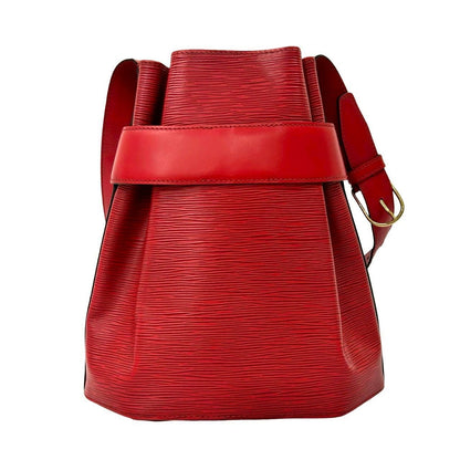 Louis Vuitton Vintage Sac Depot Epi Leather Shoulder Bag Tote Red