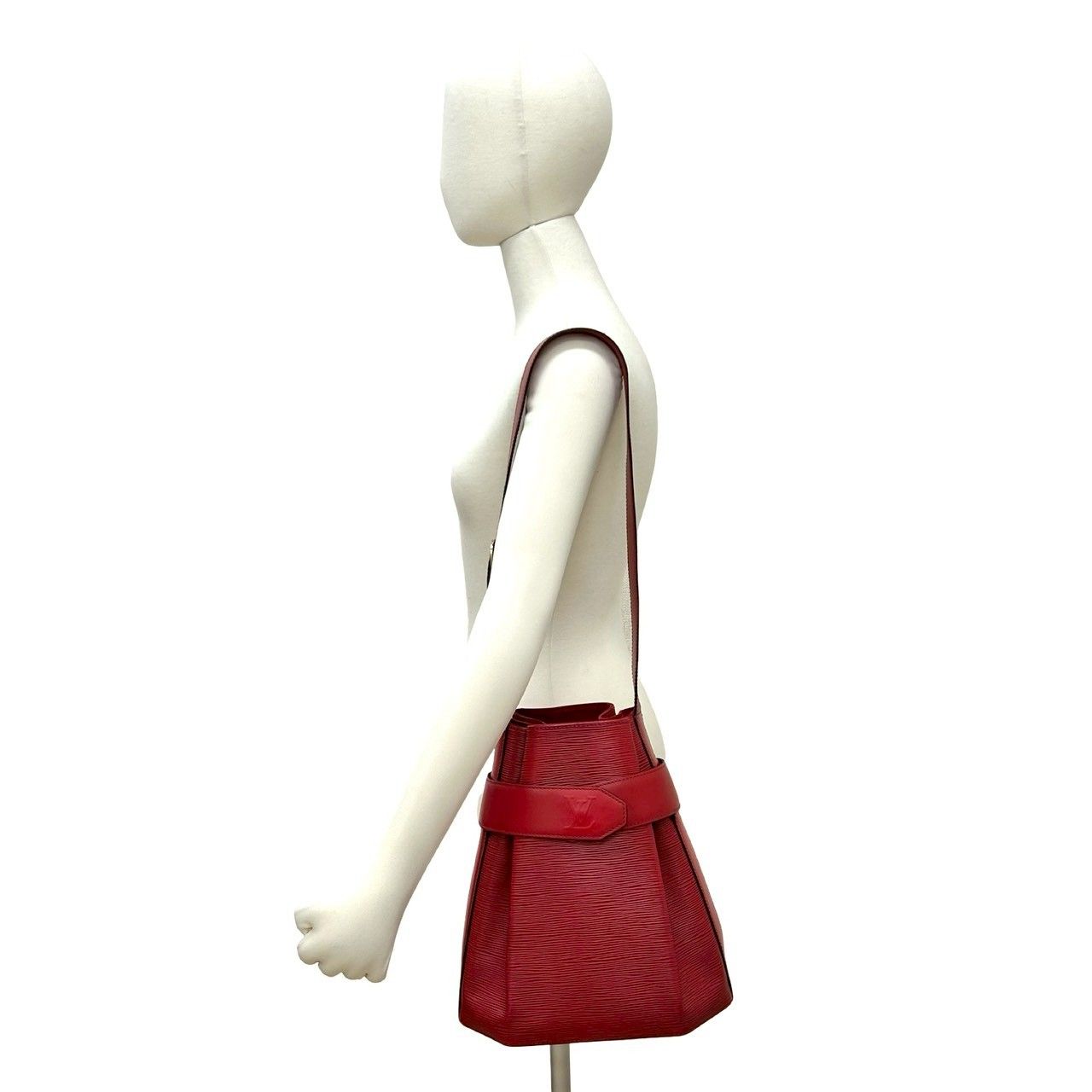 Louis Vuitton Vintage Sac Depot Epi Leather Shoulder Bag Tote Red