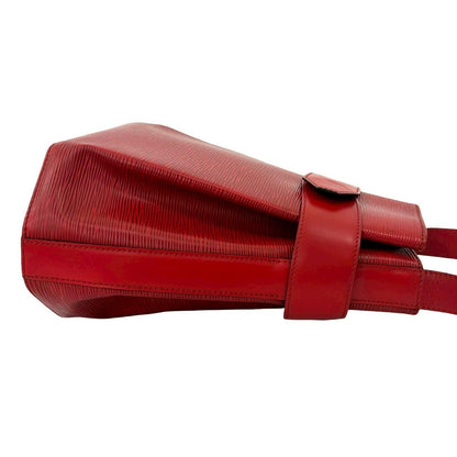 Louis Vuitton Vintage Sac Depot Epi Leather Shoulder Bag Tote Red