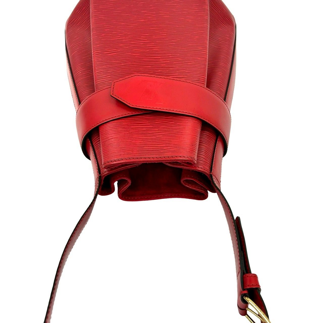 Louis Vuitton Vintage Sac Depot Epi Leather Shoulder Bag Tote Red