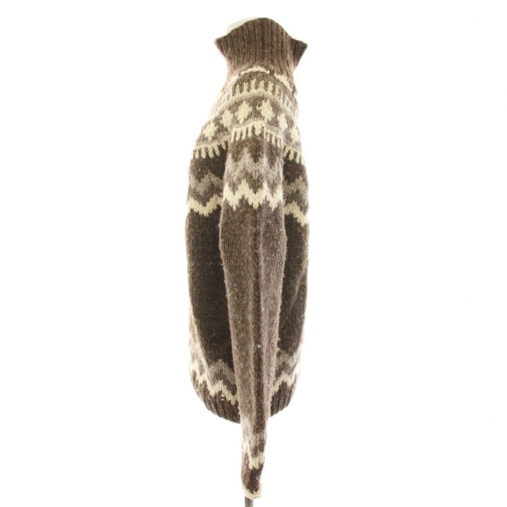 Celine Phoebe Philo Era Knit Sweater High Neck Long Sleeve Nordic Pattern S
