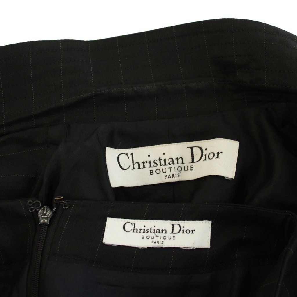 Dior Suit Set Top and Bottom Tailored Jacket Tight Skirt Knee Length 36 YM
