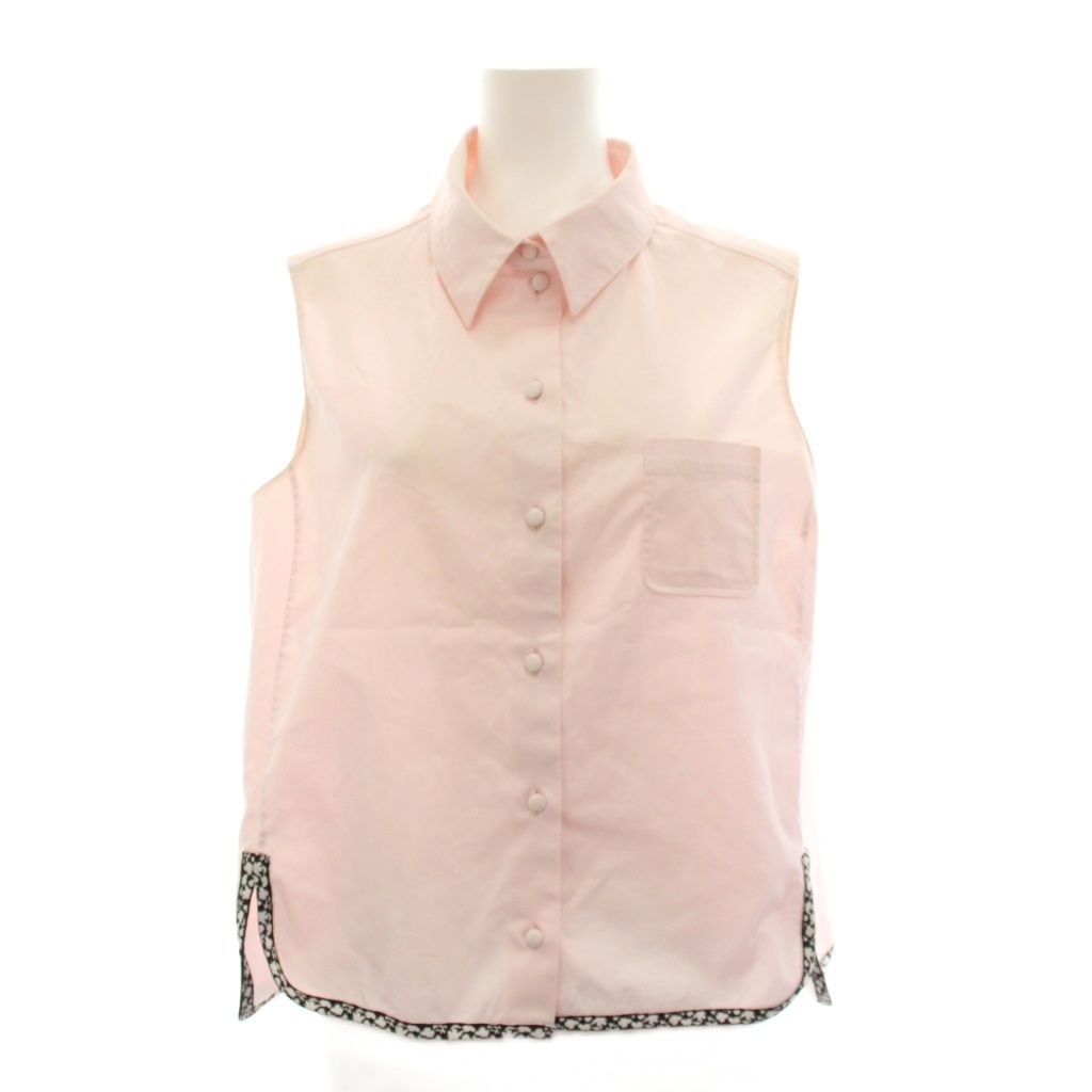 Dior Sleeveless Shirt Blouse 40 Pink YM