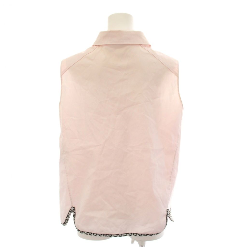 Dior Sleeveless Shirt Blouse 40 Pink YM