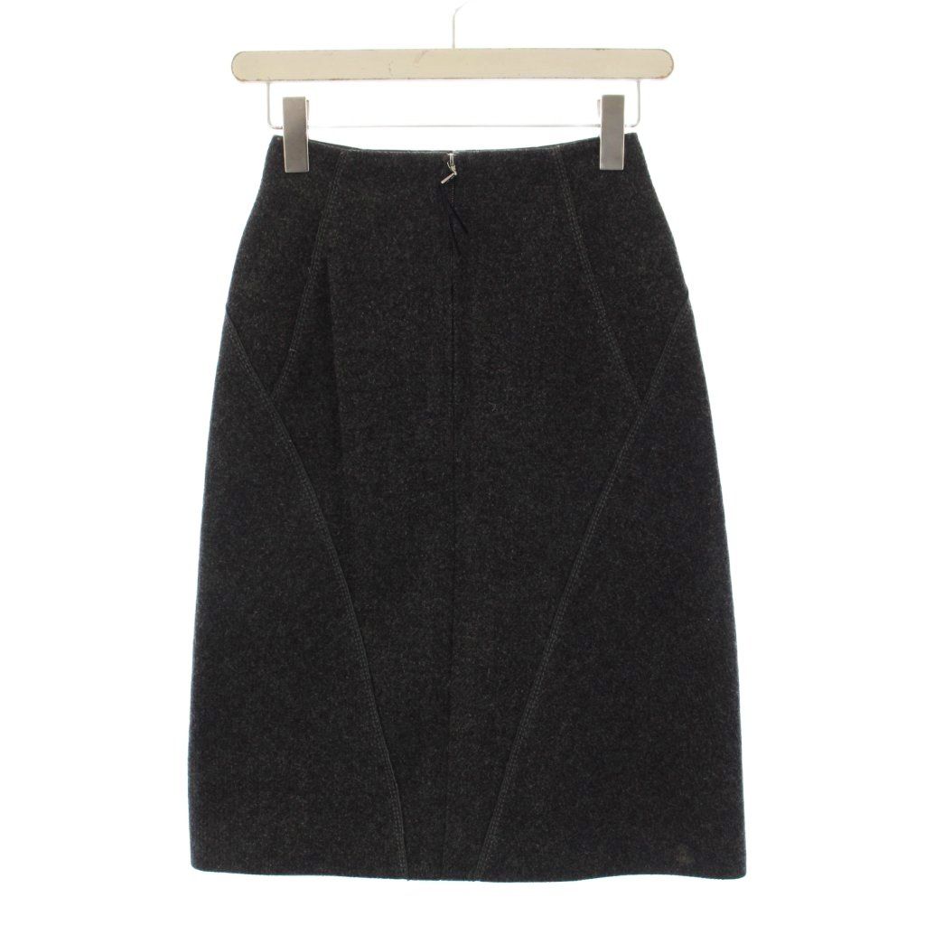 Louis Vuitton Suit Stainless Steel Jacket Tight Skirt Knee Length 36 Gray