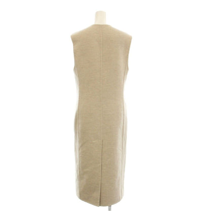 Hermes Double Face Long Vest Cashmere 34 Beige
