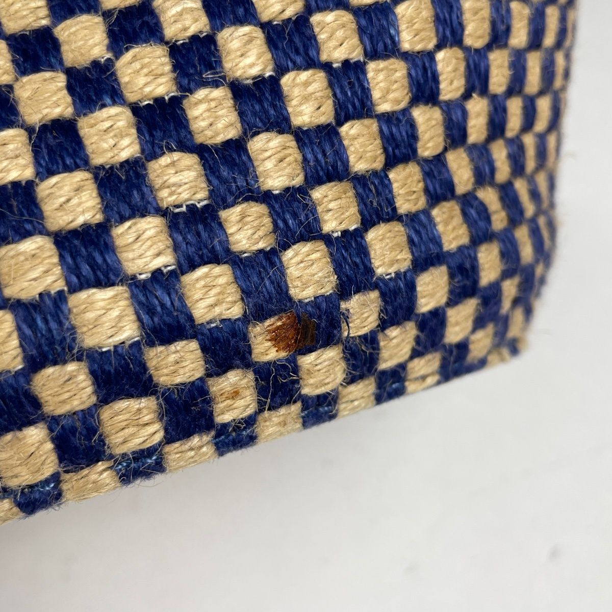 Hermes Pannier Bus PM Linen Blue Beige Tote