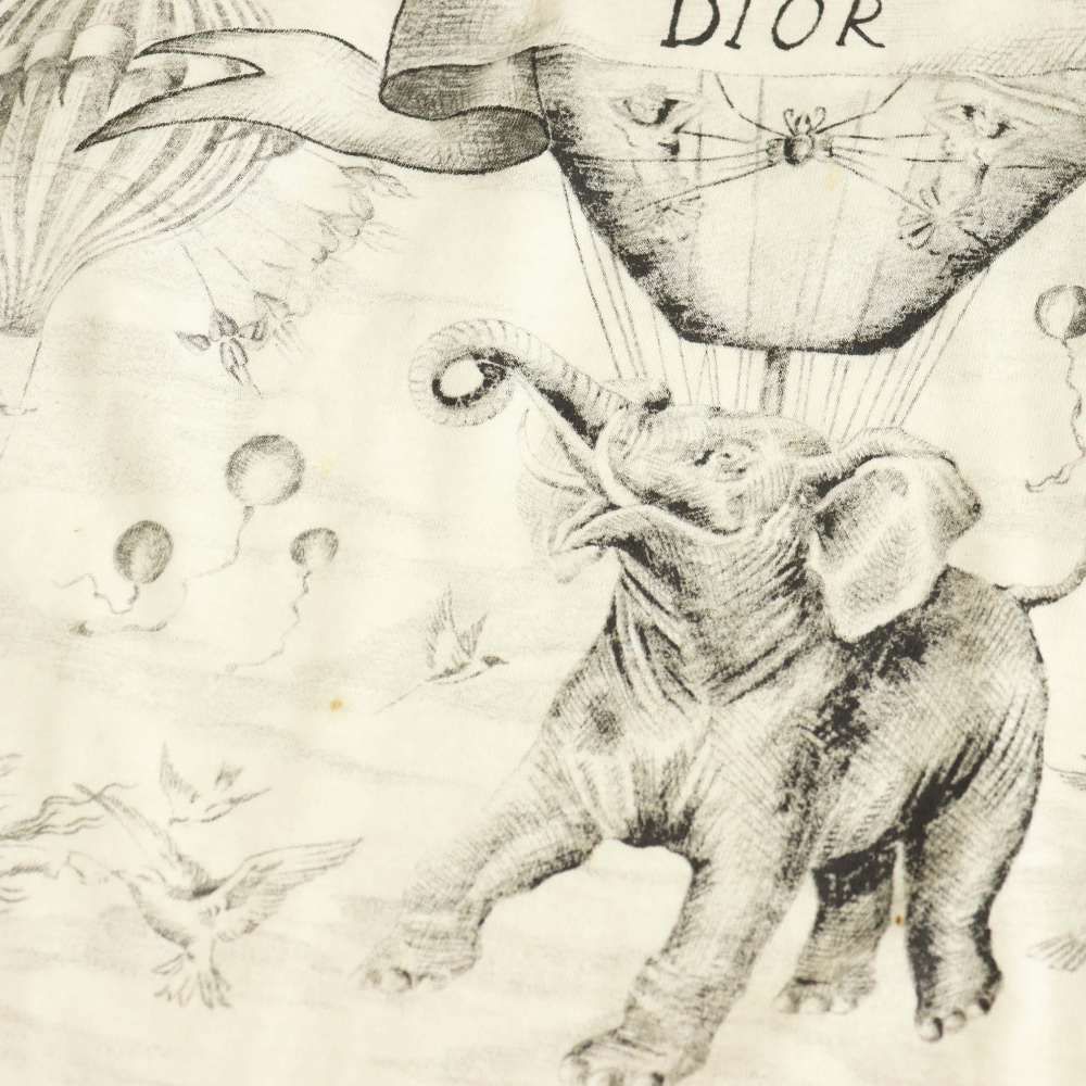 Dior Balloon Animal Print T-Shirt XS Ivory