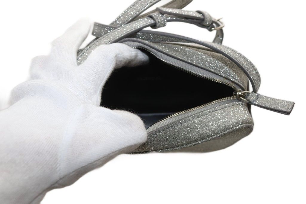 Balenciaga Everyday Camera Bag Shoulder Glitter Silver