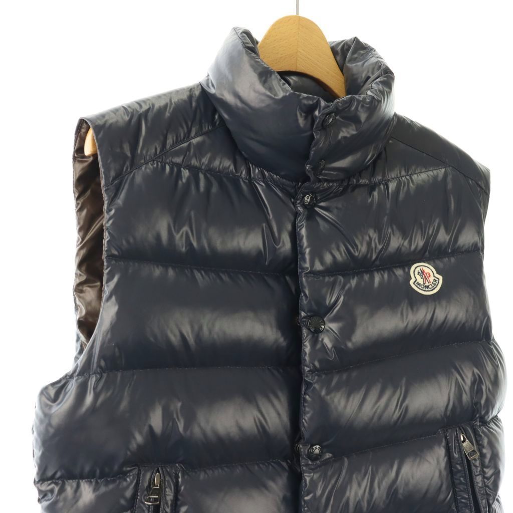 Moncler Tib Down Jacket Vest Zip Up 0 Navy