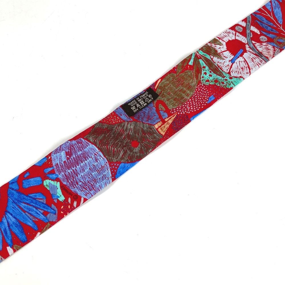 Hermes Scarf Twilly Tiri Silk Red