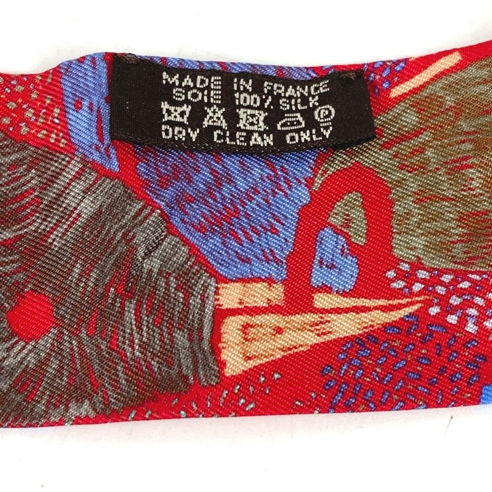 Hermes Scarf Twilly Tiri Silk Red