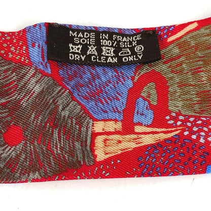 Hermes Scarf Twilly Tiri Silk Red