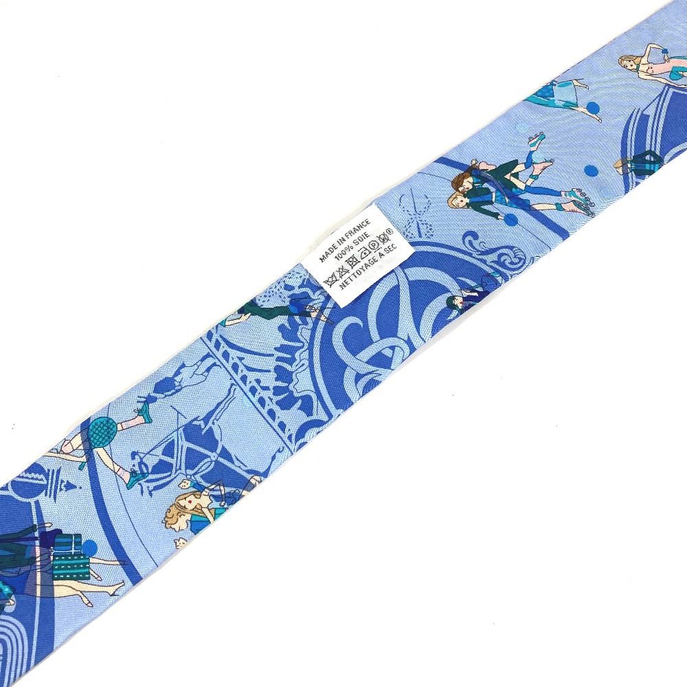 Hermes Scarf Twilly Silk Light Blue