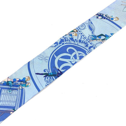 Hermes Scarf Twilly Silk Light Blue