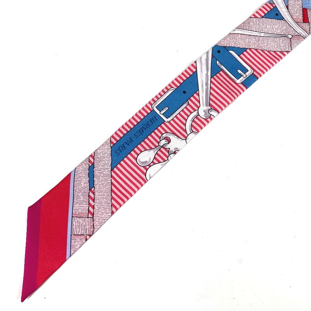 Hermes Scarf Twilly Tiri Silk Red