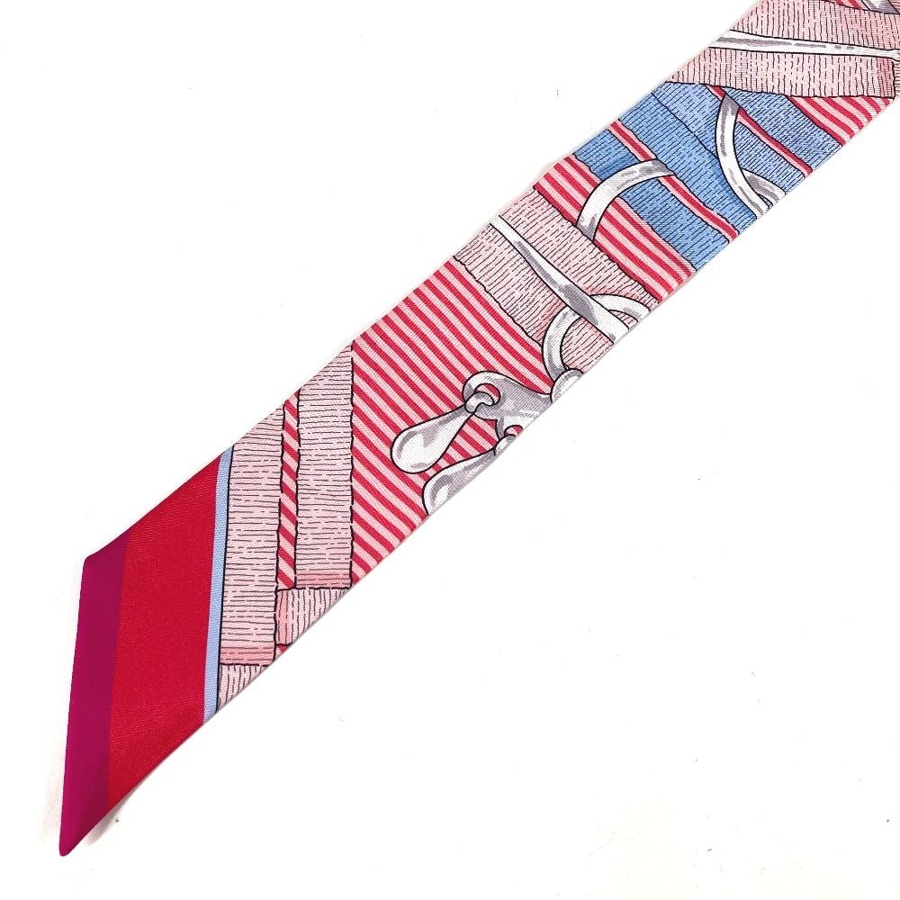 Hermes Scarf Twilly Tiri Silk Red