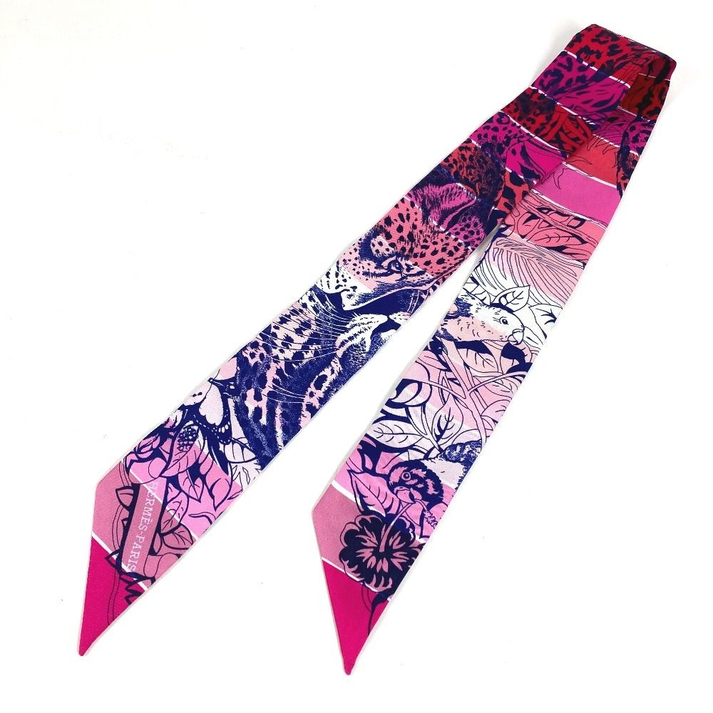 Hermes Scarf Twilly Tiri Silk Multicolor
