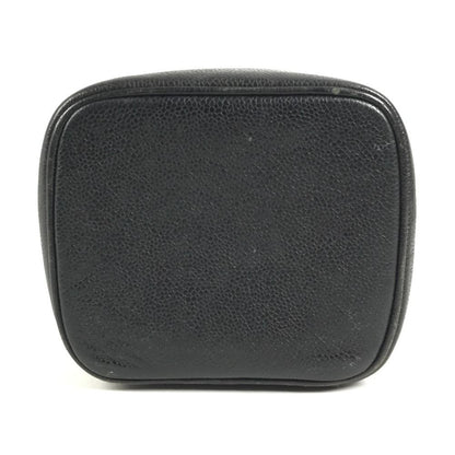 Chanel Vanity Bag Cosmetic CC Logo Caviar Leather Black