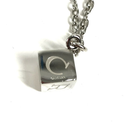 Cartier Key Holder Logo Dice Cube Metal Silver