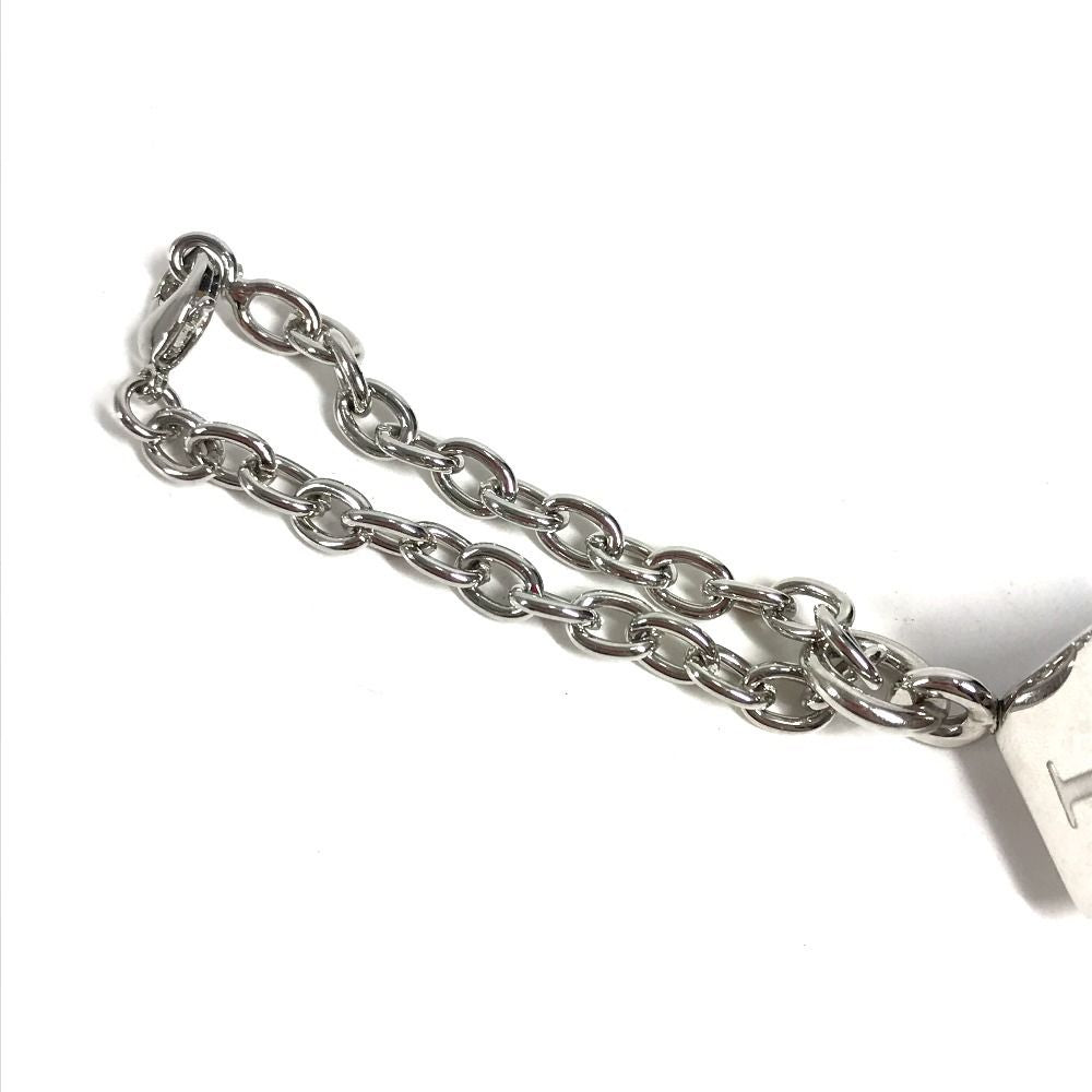 Cartier Key Holder Logo Dice Cube Metal Silver