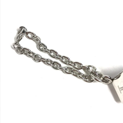 Cartier Key Holder Logo Dice Cube Metal Silver