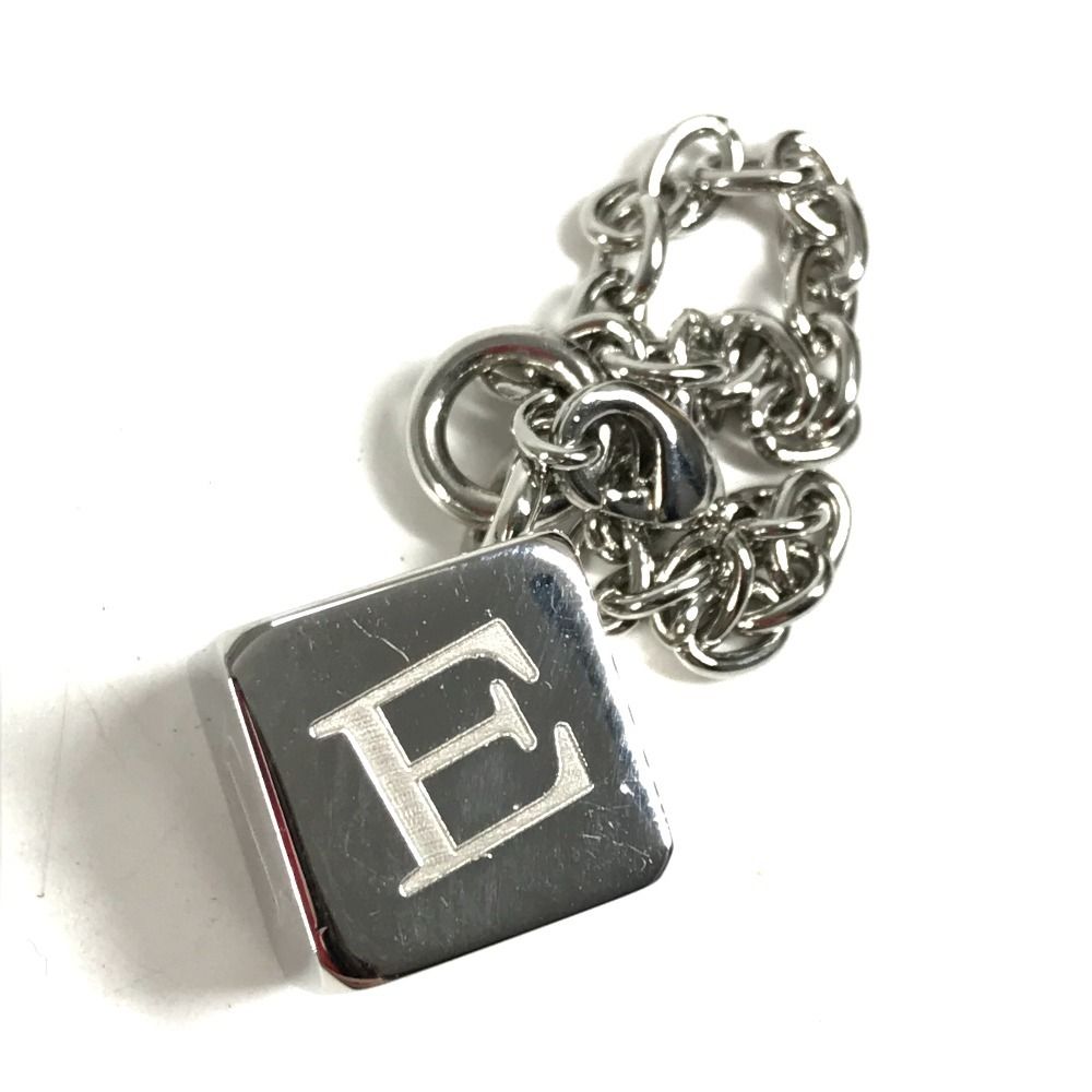 Cartier Key Holder Logo Dice Cube Metal Silver
