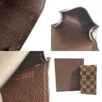 Louis Vuitton Cigarette Case Etuy Damier Canvas Ebene Brown